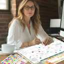 Gannyfer Desk Calendar 2026, Large 2026 Desk Calendar, 22" x 17" 18 Month Yearly Calendar 2025-2026, Thick Paper with Corner Protectors, 2026 Calendar for Home, School, or Office - Colorful Floral(6 Stickers)