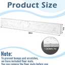 Reallnaive 36" x 4" Marble Vanity Sidesplash Pure White Bathroom Vanity Backsplash Engineered Stone Side Splash for Bathroom Sink Home Decoration, 38.2"L x 6.4"W