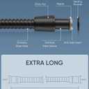 Cobbe 70" Shower Hose Extra Long, Handheld Shower Head Extension Hose Replacement with Gaskets & Sealing Tape, 304 Stainless Steel Hose for Bathroom, RV (Matte Black)