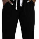 Women Jumpsuits One Off Shoulder Short Sleeve Lace up Waist Pockets Rompers, Large 