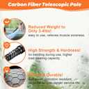 4.7-30FT Carbon Fiber Telescopic Squeegee for Window Cleaning Kit