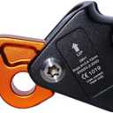 CE 15kN Rope Grab, Safety Clip Clamp, Fall Protection Belay Device, Flipline Rope Adjuster, Self-Locking Fall Arrestor Riser Ascender for Climbing Arborist Rescue Training for 10~12mm Rope