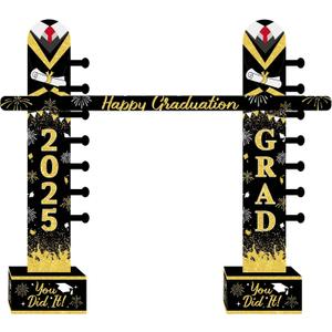 Graduation Inflatable Limbo Game for Adults 59 Inch 2025 Congrats Grad Party Games Set Graduation Limbo Stick Congrats Grad Inflatable Decoration for Indoor Outdoor Birthday Party Decor