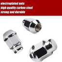 12x1.5 Wheel Lug Nuts, 20PCS Chrome 12mmx1.5 Closed End Bulge Acorn Lug Nut, Cone Seat, 19mm Hex Aftermarket Wheels