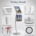 Gisafai Sign Holder Displays Curved Stand for 8.5 x 11 Inch Graphics