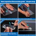 29.21in(L) × 12.4in(W) X0.16in(Thickness) Foldable Glass Fish Tank Lid, Aquarium Hood top lid Cover Suitable for 29 Gallon Aquarium Fish Tank