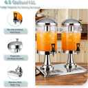 4.5 Gallon Drink Dispenser with Stand, Beverage Dispensers with Ice Core, Spigot, and Ice Shovel, Commercial Hot Cold Juice Dispenser for Parties, Wedding, Hotel Buffet, Banquet, Restaurant (16 L)