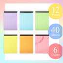 Gueevin 12 Pcs 8.5'' x 11'' Colored Legal Pads Letter Size 40 Sheets Per Notepads Micro Perforated Notebook Writing Pad for School, College, Office, Business(Colorful,Lined)