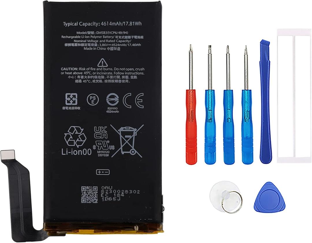 New Rechargeable Battery GMSB3 Compatible with Google Pixel 6 6.4 inch GB7N6, G9S9B16GMSB3 with Tools