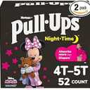  Pull-Ups Girls' Night-Time Potty Training Pants, Size 4T-5T (38-50 lbs), 52 Ct