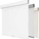 Joydeco 100% Blackout Roller Shades Cordless Blinds for Windows, Free-Stop Shades, UV Protection, Natural Woven Blinds for Home and Office, Light-Proof Aluminum Cover (White, 44" W x 75" H)