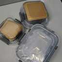 KOMUEE 20 Pieces Glass Food Storage Containers Set,Meal Prep Containers-Stackable Airtight Glass Storage Containers with lids,Freezer, Microwave, Oven Safe,Gray