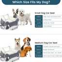 29.5"x19.7"x9.8" Dog Car Seat for Middle Dogs & Cats, Car Seat for Dogs with Plush Cushion, Non-Slip Bottom & Safety Leash, Cat & Dog Bed with Side Pocket for Sedan, SUV and Truck, Washable