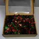 MINYSIC 24PCS Christmas Tinsel Bows for Gift Wrapping, Self Adhesive Christmas Gift Wrap Tinsel Bows Toppers for Xmas Party Birthday New Year Gifts Wrapping Decorations (Red&Green)