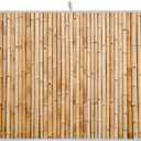 QUGRL Old Brown Bamboo Wooden Dish Drying Mat 18x24 for Kitchen Counter Decor Fence Texture Fast Absorbent Tableware Dishes Pad Baby Bottle Rack Drainer Mats Heat Resistant Kitchen Accessories