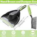 Zopeal 6 Set Dust Pan and Brush Set, Small Dustpan with Broom, Handheld Angle Broom and Dustpan Set for Home Room Kitchen Car Office Lobby Indoor Floor Cleaning