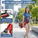 Non-Electric Scooters for Kids 8-12, Teens & Adults - Foldable Commuter Scooter with 8" Wheels, Bell, Hand Brake & Adjustable Height 30"-40.5", 220LB Capacity, Manual Push Scooter for Campus & Park