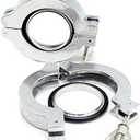 QiiMii KF-40 Aluminum Wing Nut Hinge Clamp with FKM O-Ring and SS304 Center Ring, 2 Pack Silver