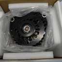 A-Team Performance AD244 Style 220 Amp Alternator - High Output LS One-Wire Alternator - Chrome Finish Automotive Upgrade - Compatible with Chevrolet BBC, SBC & GM Diesel Engines - Black