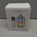 Mini Karaoke Machine for Kids & Adults with 2 Wireless Microphones Portable Karaoke Machine 2x5W Bluetooth Speaker Birthday Gift Toys Gifts for Kids Family Home Outdoor Party Cream