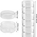 10 Sets 6 Layer Cylinder Stackable Plastic Bead Containers, 10G/10ML Stackable Round Plastic Containers Makeup Sample Container for Buttons, Beads, Small Items