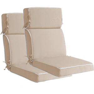 Outdoor Patio Chair Cushions Set of 2, Water Resistant Adirondack Chair Cushions 44 x 21 in, All Weather Seating Cushions for Outdoor Furniture