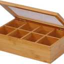 Oceanstar  TB1323 Oceanstar Bamboo Tea Box, 12 Inch, Natural