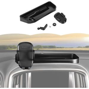 RT-TCZ Cell Phone Holder Dash Mount Holder with Storage Box Bracket Center Console Interior Accessories Compatible with Chevrolet Colorado 2014-2024,for GMC Canyon 2014-2022