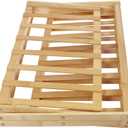 Folding Shoe Storage Rack Smooth Solid Bamboo Shoe Rack Stable Shoe Organizer Versatile Shoe Shelf Bamboo Shoe Rack Practical Shoe Storage Shelf for Living Room US, (Three layers)