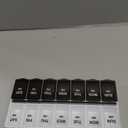 Amazon Basic Care 7-Day AM/PM Pill Organizer, Vitamin Case and Medicine Box with Large Compartments, 2 Times a Day, Black and Clear Lids