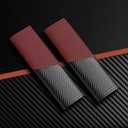 2 Packs seat Belt Cover pad Seatbelt Covers car Shoulder Cover Leather Fitted with Carbon Fiber Comfortable Thickened wear-Resistant Durable Suitable for All Cars (Claret)