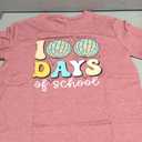 TIEEI Women 100 Days of School Shirt 100th Day of School T-Shirts Teacher Life Tee Tops, Large