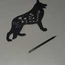 German Shepherd Garden Stake - Handcrafted Outdoor Decor for Dog Lovers, Durable Yard Art Statue