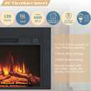 Efiretric Adam Electric Fireplace Insert with Front Trim Kit, 23" W x 17" H (EF447) with Front Trim Kit, 1500W Heater, Remote Control and Timer, 23.46" W x 17.64" H x 5.12" D