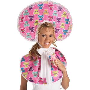Forum Novelties Adult Baby Bib and Bonnet Costume Accessory Pink