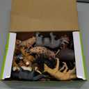 Safari Animals Figures Toys, Realistic Wild Zoo Animal Figurines, Plastic African Jungle Animals Playset for Kids Toddlers, 21Pcs Safari Toys Birthday Gifts for Boys Girls