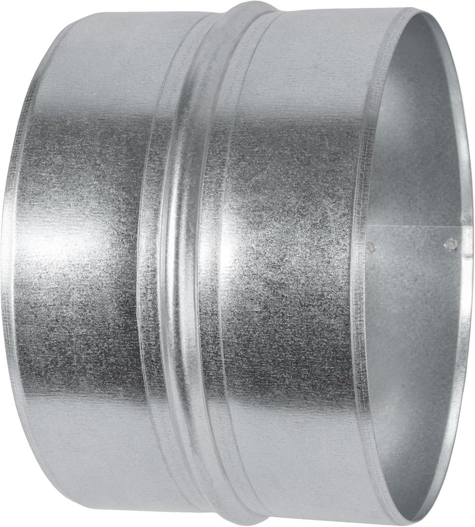 6'' Inch Galvanised Steel - Metal Duct Connector, Straight Pipe Coupler