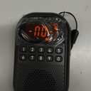 Pocket AM FM Radio:1100mAh Rechargeable Radio Supports Bluetooth, Mini FM AM Receiver with Large Speaker, Stereo Earphone, Sleep Timer, Easy to use for Jogging, Walking Black