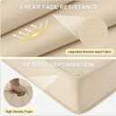 downluxe Waterproof Outdoor Chair Cushions for Patio Furniture, 24" x 24" x 4" Patio Chair Cushion with Adjustable Ties & Portable Handle, Square Outdoor Cushion with Removable Cover, Beige, 2 Pack