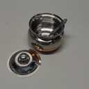 KSJONE Copper Coated Stainless Steel Ghee Pot with Spoon | Ghee Container for Kitchen | Premium Oil Container with Lid for Pooja Items, 200 ML