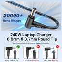 200W ADP-200JB D Laptop Charger Compatible with ASUS TUF Gaming A15 F15 A17 F17 FA506 FA507 FA707 Dash 15 FX516 FX517 ROG Strix G15 G17 G513 G713 Zephyrus G15 Zenbook Adapter (Round Tip 6.03.7mm)