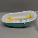 Parrot Automatic Bathtub with Shower, Cute Durable Bird Bath Shower Tub Birds Bath Fountain for Small Medium Parrots Cockatiel Parakeets Conures Lovebirds (Green 10.2 x 4.0 x 11.02Inch)