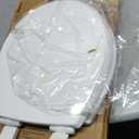 Mayfair Cassel Slow Close Toilet Seat, Easy Clean, Non Slip Premium Wood Seat, Easy Install, Made in USA, Round, White