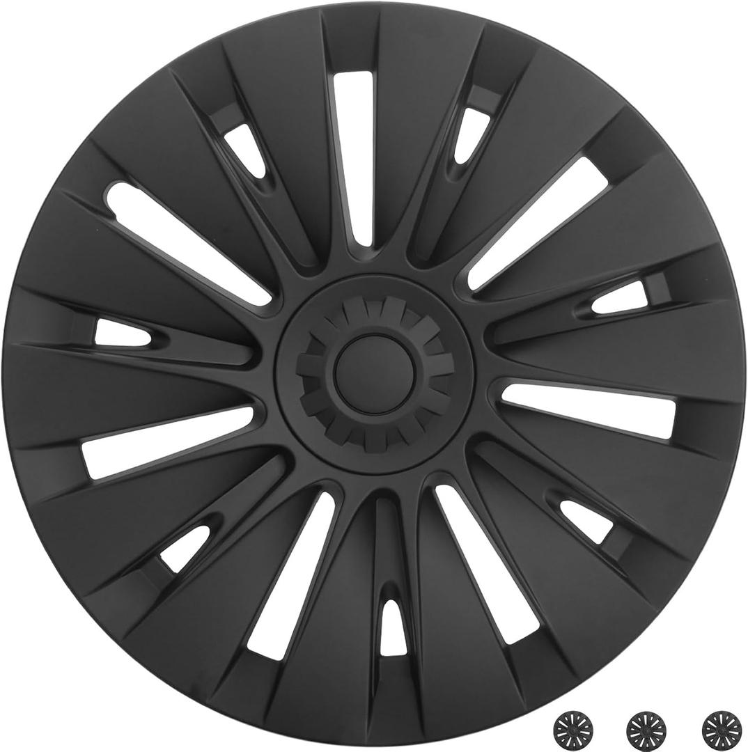 2025 Wheel Covers for Tesla Model Y Accessories 2024 19 Inch 4 Pcs Hubcaps Compatible with Tesla Y 2024 2023 2022 2021, not fit for New Model Y Juniper 2026