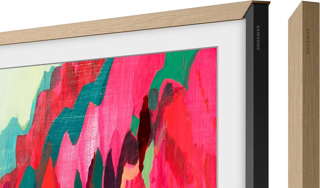 Samsung 85” The Frame Customizable Bezel (2025 Model), Magnetic, Quick and Easy Installation, VG-SCFF85TKBZA, Modern Teak, 85 Inch Pro