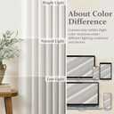 Pinch Pleated 70 Inch Extra Wide Living Room Curtains 96 Inches Long 1 Panel, Off White Memory Shape Flax Linen Semi Sheer Curtain Light Filtering Privacy Kids Bedroom 8FT Length Elegant Window Drapes