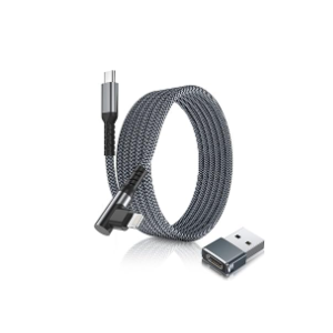 Basesailor 90 Degree USB C to Lightning Cord with USB A Adapter 10FT with 4 in 1 USB C Coil 60W Multi Type C Fast Charging Cable