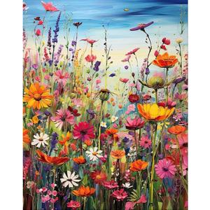 HITIRECOVI Wild Flowers Paint by Numbers Kits for Adults,Flower Paint by Numbers Kits,Adult Paint by Number Kits on Canvas Flowers,Home Wall Decor(16x20in) (1620in(Frameless))