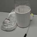 CZPET Automatic 4L/1Gal/135Oz Cat Water Dispenser with Stainless Steel Bowl, Gravity Waterer for Small Medium Dog Puppy Kitten (White)