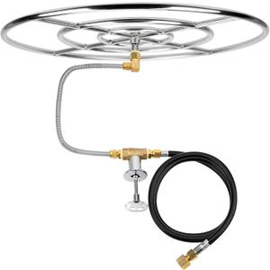 Stanbroil Natural Gas Fire Pit Stainless Steel Burner Ring Installation Kit, 30-inch
